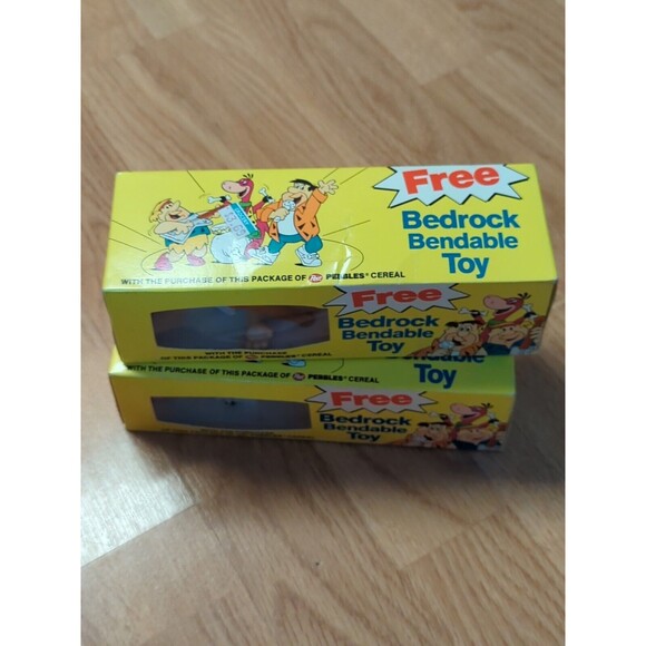 Flintstones Bedrock Bendable Dino Barney Toys Post Cereal 1992 Pebbles - Picture 5 of 7